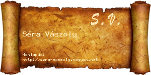 Séra Vászoly névjegykártya