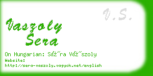 vaszoly sera business card